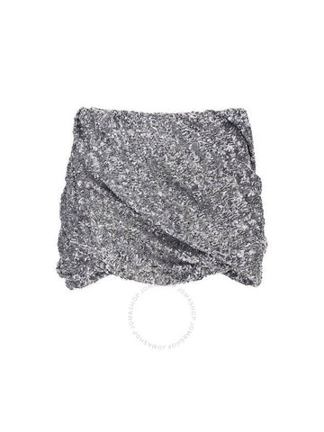 The Attico Ladies Grey Sequins Mini Skirt, Brand Size 40 (US Size 6) - THE ATTICO - BALAAN 1