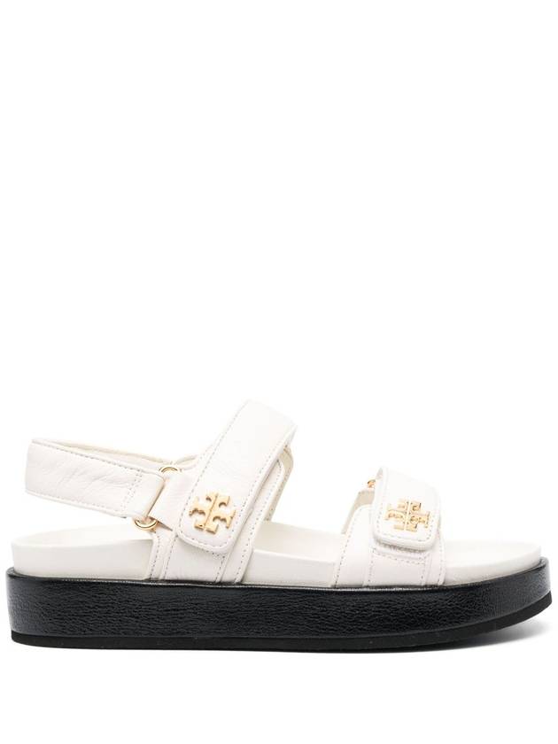 Kira Sports Logo Leather Sandals New Ivory - TORY BURCH - BALAAN 2