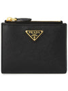 Small Saffiano Half Wallet Black - PRADA - BALAAN 2