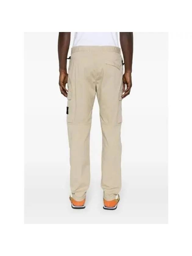 Compass Badge Gabardine Cargo Straight Pants Beige - STONE ISLAND - BALAAN 5