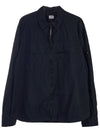 Chrome R Lens Wappen Overshirt Zip-Up Jacket Navy - CP COMPANY - BALAAN 11