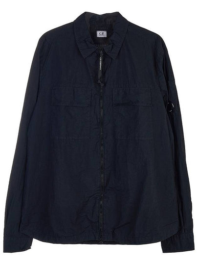 Chrome R Lens Wappen Overshirt Zip-Up Jacket Navy - CP COMPANY - BALAAN 2