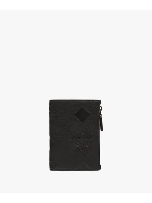 Aren Maxi Monogram Leather Snap Wallet MXSESTA01BK - MCM - BALAAN 1