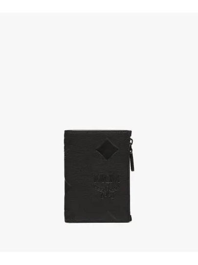 Aren Maxi Monogram Leather Snap Half Wallet Black - MCM - BALAAN 2