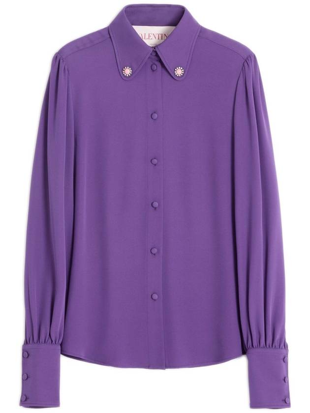 Valentino Garavani Shirts Purple - VALENTINO - BALAAN 1