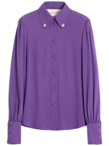 Valentino Garavani Shirts Purple - VALENTINO - BALAAN 1