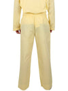 Poplin Pajamas Organic Cotton Straight Pants Lemonade - TEKLA - 5