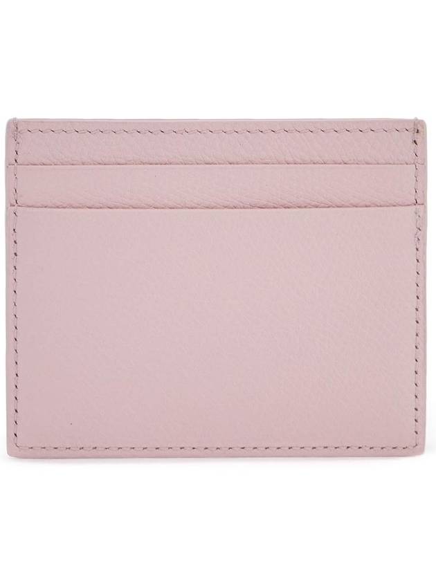 compact leather wallet in rose quartz with card slots - VALENTINO - BALAAN 2