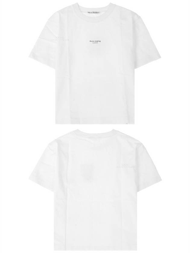 Logo Crew Neck Short Sleeve T-Shirt White - ACNE STUDIOS - BALAAN 5