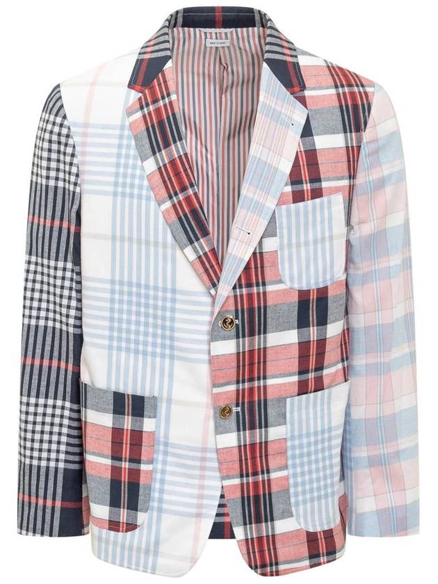 Fun Mix Madras Cotton Sack Jacket - THOM BROWNE - BALAAN 2