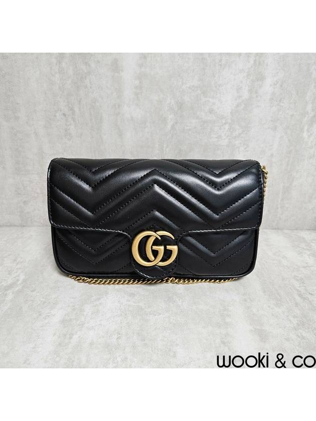 GG Marmont Chain Mini Bag Black - GUCCI - BALAAN 3