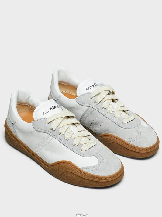 Panel Design Leather Low-Top Sneakers White - ACNE STUDIOS - BALAAN 2