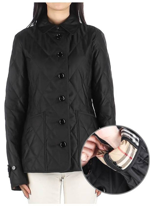 Diamond Quilted Thermoregulated Jacket Black - BURBERRY - BALAAN 2