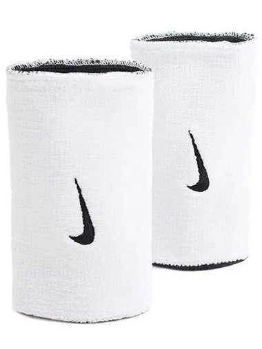 Reversible double wide wristband white black - NIKE - BALAAN 1