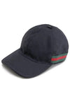 Original GG Web Supreme Canvas Baseball Ball Cap Black - GUCCI - BALAAN 2