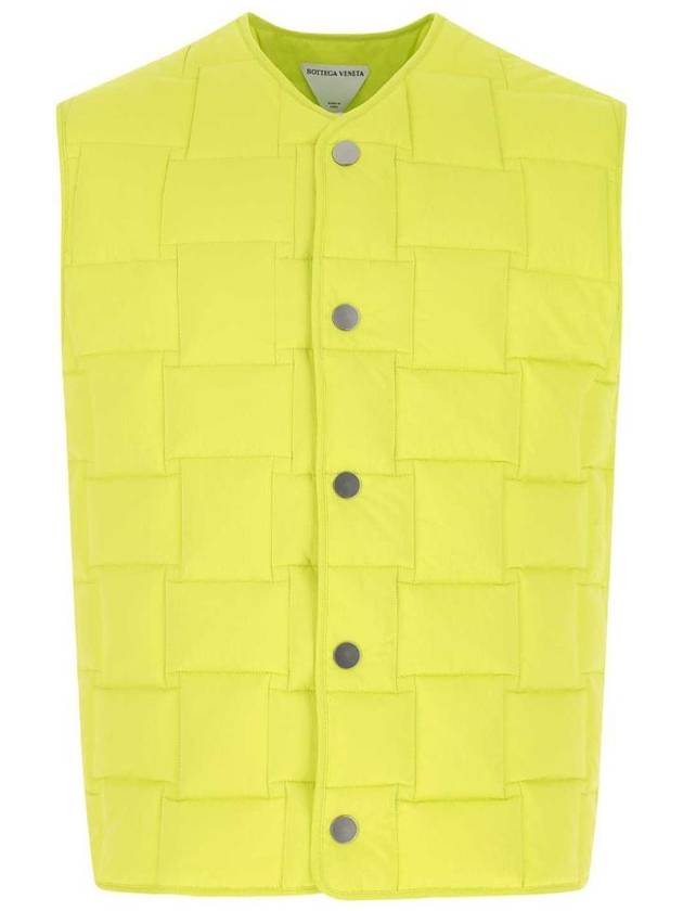 Intrecciato Detail Quilted Vest Neon Green - BOTTEGA VENETA - BALAAN 2