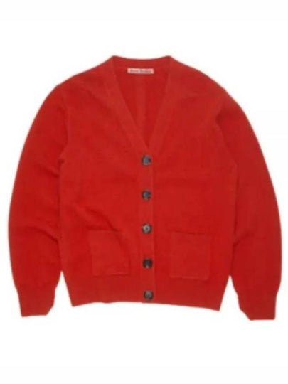 Wool Blend Cardigan Red - ACNE STUDIOS - BALAAN 2