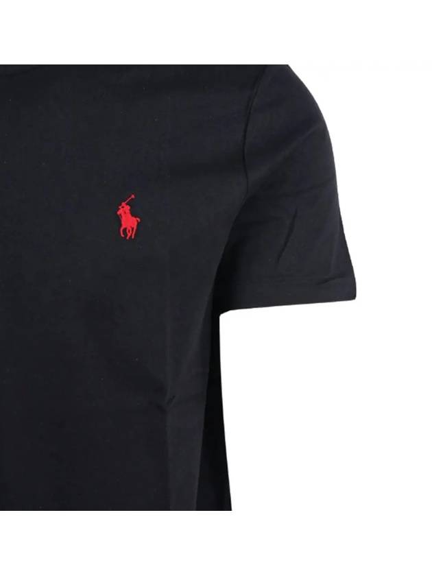 Men's Embroidered Pony Short Sleeve T-Shirt Black - POLO RALPH LAUREN - BALAAN 5