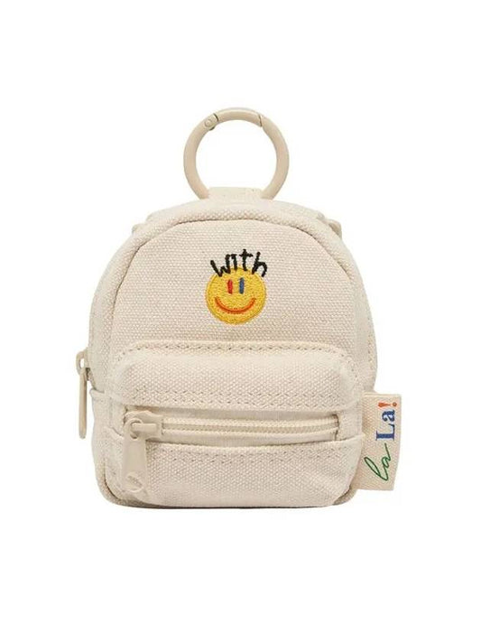 Lala Mini Ball Pouch Bag White - LALA SMILE - BALAAN 1