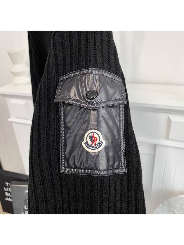 Women's Logo Patch Pocket Turtleneck Black - MONCLER - BALAAN 3