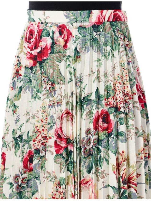 PLEATED LONG SKIRT FLOWER PRINT - JUNYA WATANABE - BALAAN 3