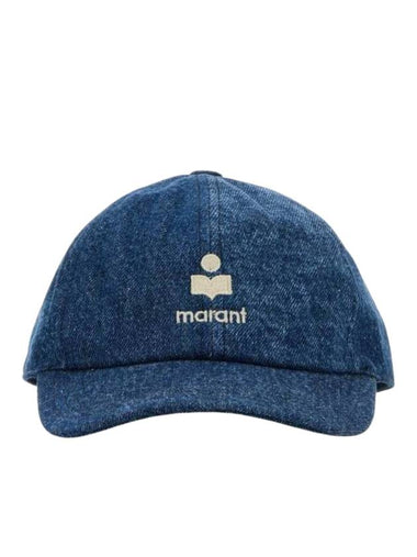 Tomas Embroidered Logo Ball Cap Blue - ISABEL MARANT - BALAAN 1