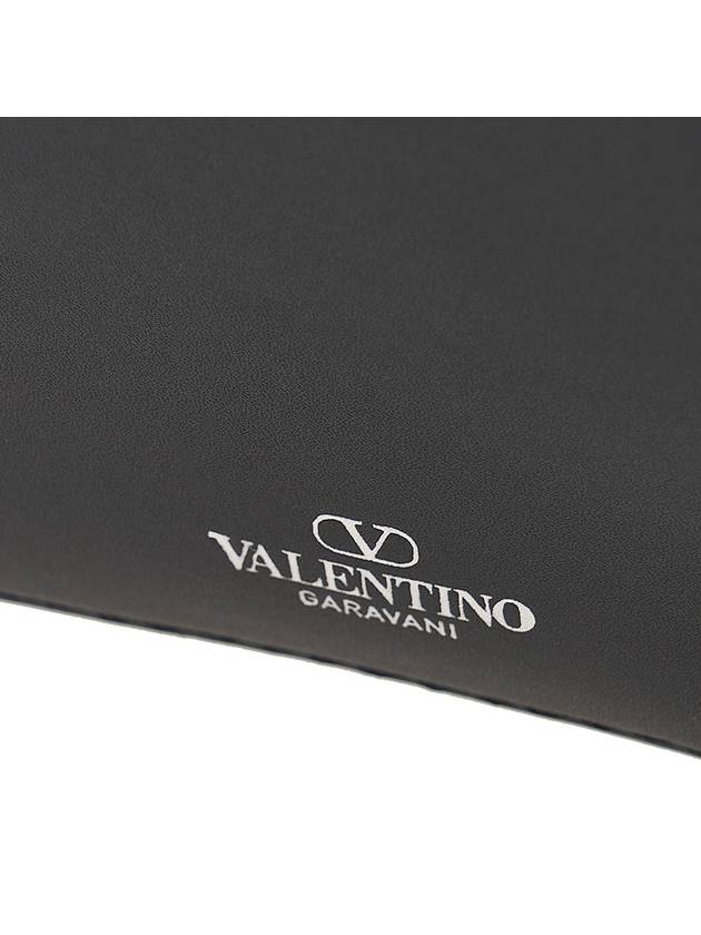 logo zipper calfskin cross bag black - VALENTINO - BALAAN 9