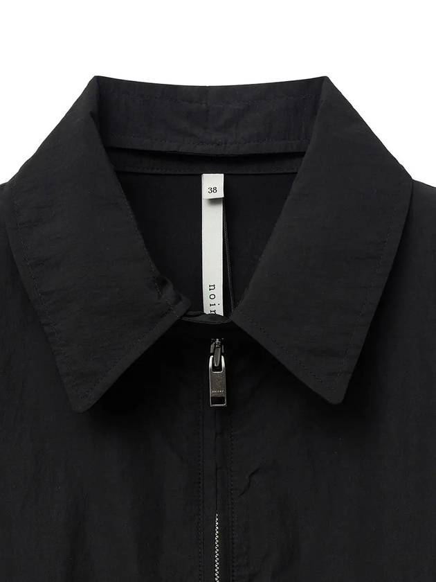 Cotton Nylon Herrington Jacket Black - NOIRER FOR WOMEN - BALAAN 6