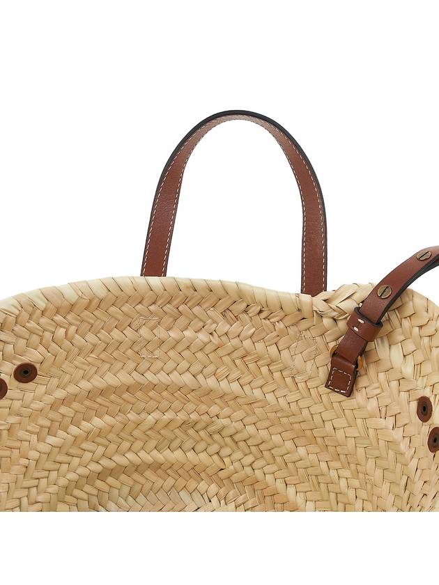 Cadix Mini Raffia Basket Tote Bag Cognac - ISABEL MARANT - BALAAN 11