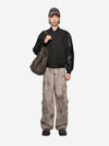 Logo Patch Bomber Jacket Dark Grey Melange - ACNE STUDIOS - BALAAN 5