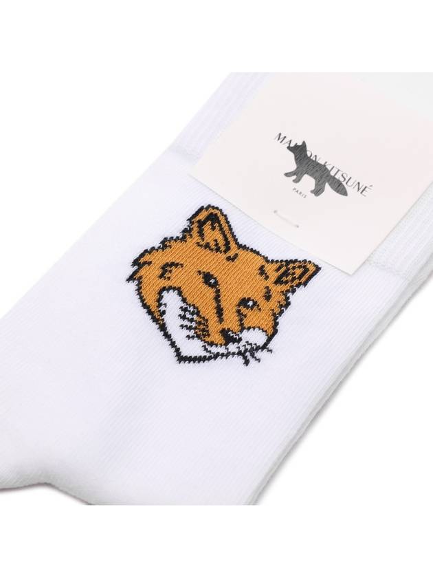 Fox Head Socks White - MAISON KITSUNE - BALAAN 5