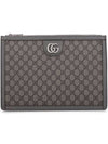 Ophidia Portfolio Clutch Bag Grey - GUCCI - BALAAN 1