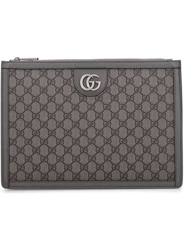 Ophidia Portfolio Clutch Bag Grey - GUCCI - BALAAN 1