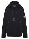 Cotton Waffen Patch Hoodie Black - STONE ISLAND - BALAAN 2