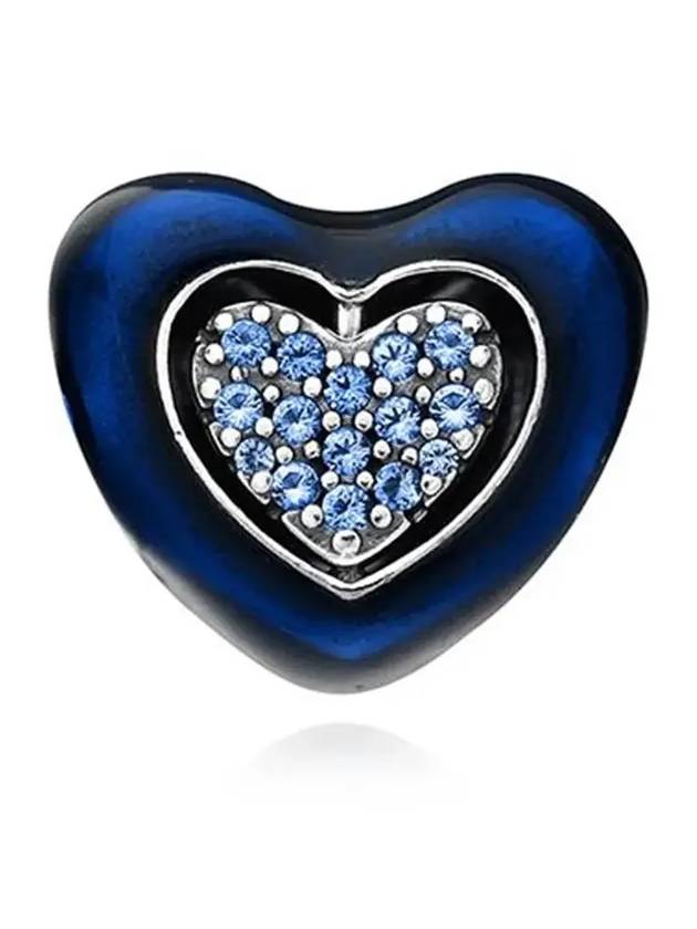 Spinnable Heart Bracelet Charm Blue - PANDORA - BALAAN 4