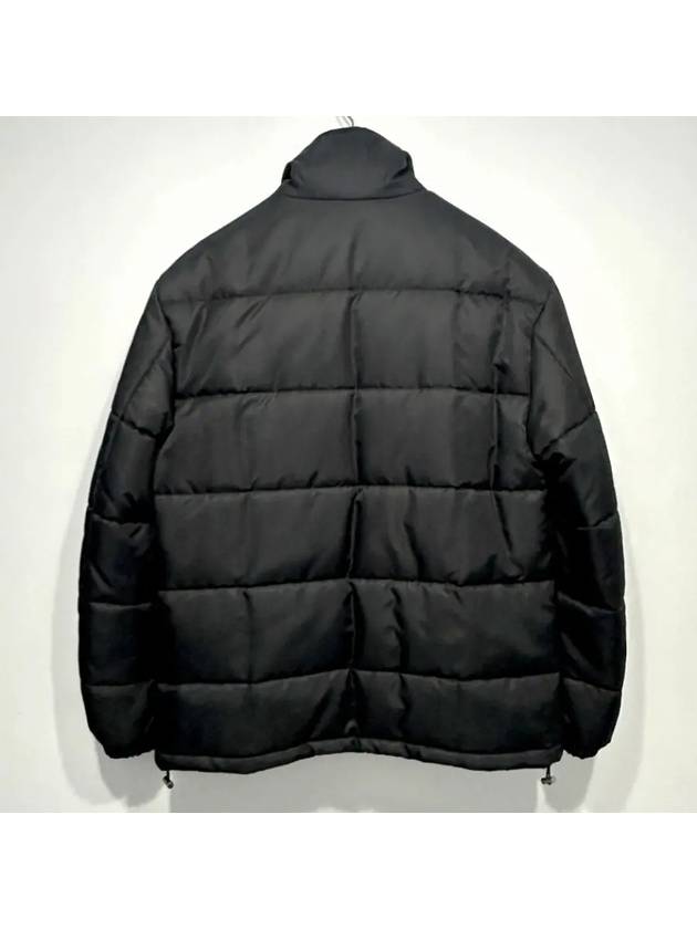 Logo Patch Zipper Down Jacket Black - DOLCE&GABBANA - BALAAN 4