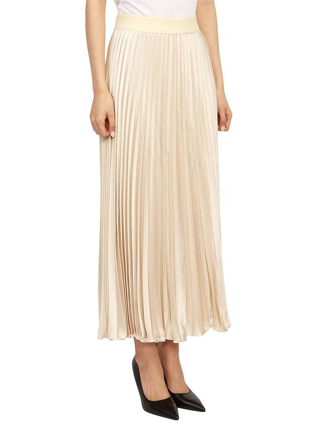 Gavino Long Pleated Skirt Beige - MAX MARA - BALAAN 4