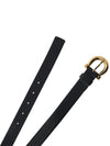 Gancini Buckle Leather Belt Black - SALVATORE FERRAGAMO - BALAAN 9