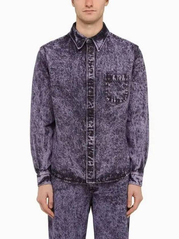 Denim Long Sleeve Shirt Light Orchid - MARNI - BALAAN 1