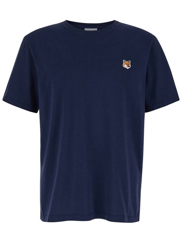 Fox Head Patch Classic Short Sleeve T-Shirt Ink Blue - MAISON KITSUNE - BALAAN 2