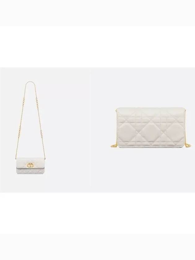 Miss Caro Chain Leather Shoulder Bag Latte - DIOR - BALAAN 5