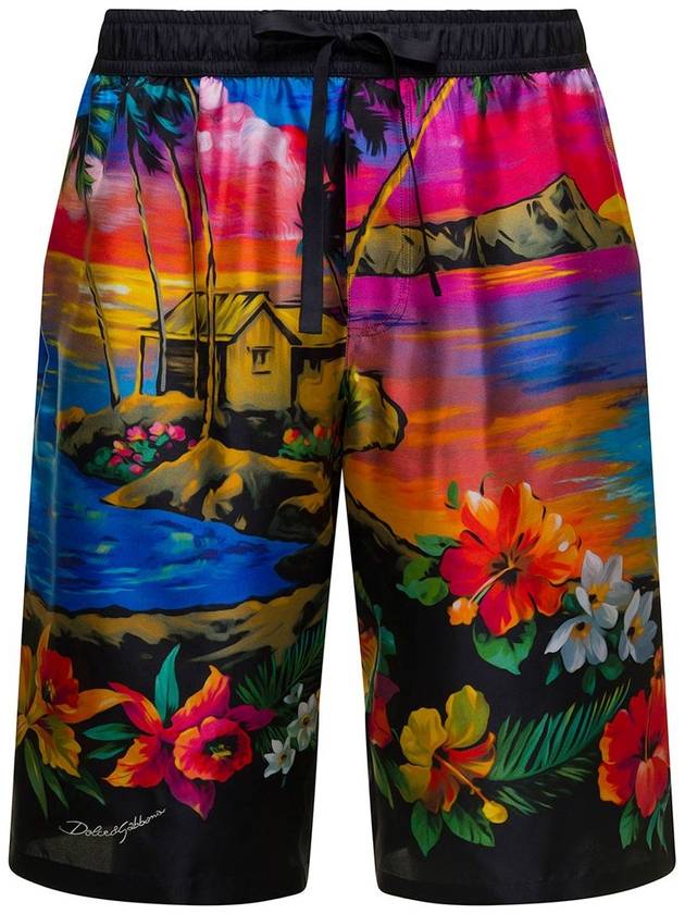 23 ss Multicolor Silk Shorts GV37ATHI1IGHH4JL B0480184622 - DOLCE&GABBANA - BALAAN 2