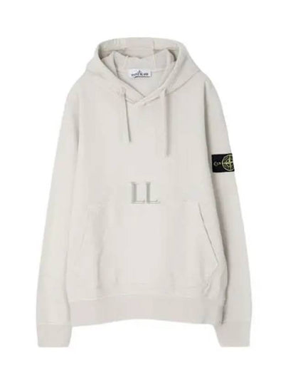 Signature Logo Patch Hoodie Beige - STONE ISLAND - BALAAN 2