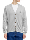 Bold Fox Head Cotton Cardigan Grey - MAISON KITSUNE - BALAAN 3