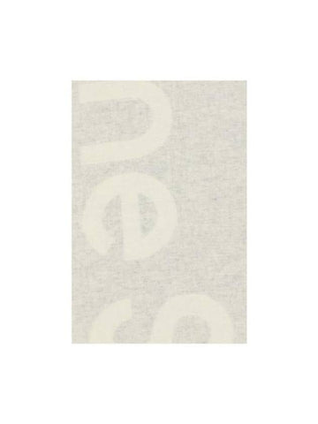 Jacquard Logo Two Tone Wool Muffler White Light Grey - ACNE STUDIOS - BALAAN 1