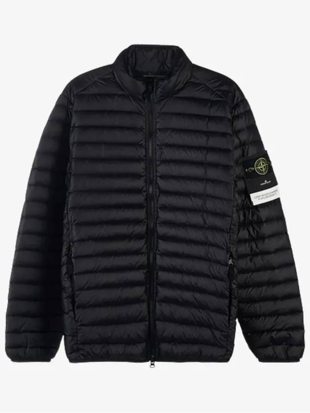 Men's Logo Patch Nylon Zip-Up Padding Black - STONE ISLAND - BALAAN 2