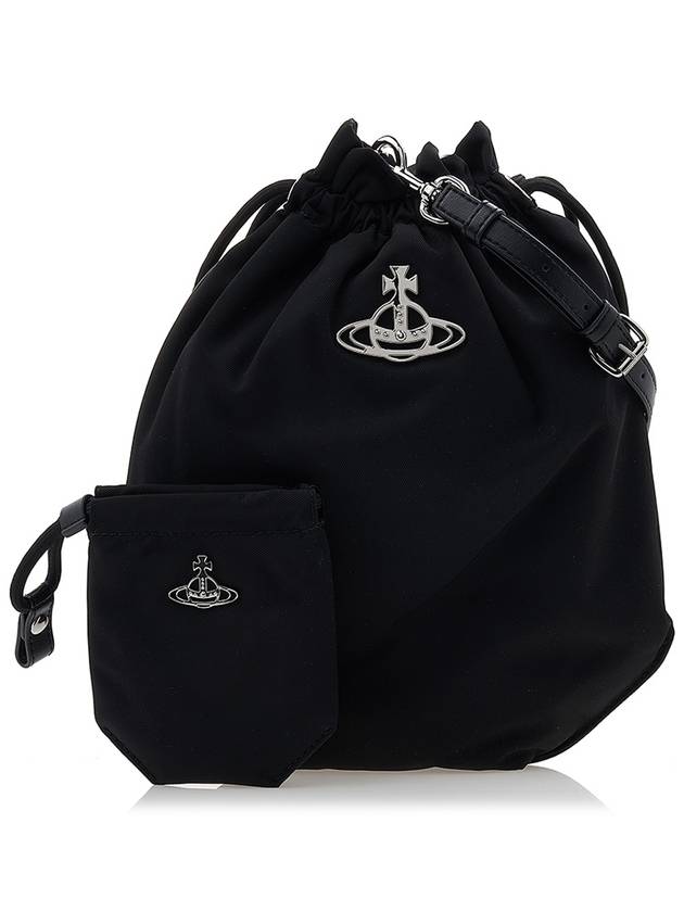 Drawstring Re-Nylon Bucket Bag Black - VIVIENNE WESTWOOD - BALAAN 2