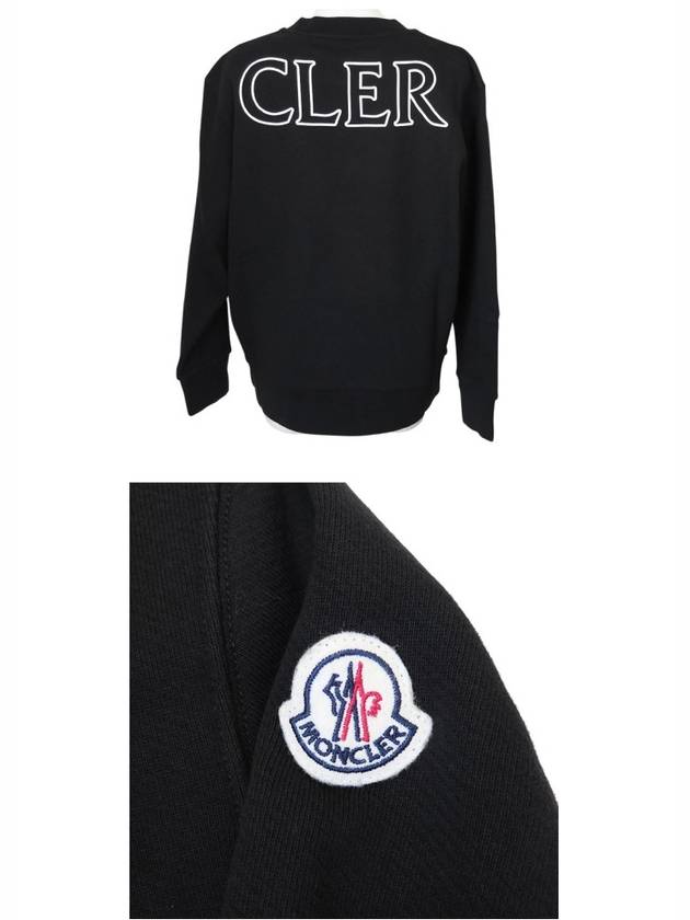 Women's Logo Patch Cotton Fleece Sweatshirt Black - MONCLER - BALAAN 6