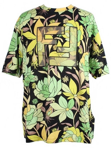 Floral FF Logo Short Sleeve M - FENDI - BALAAN 1