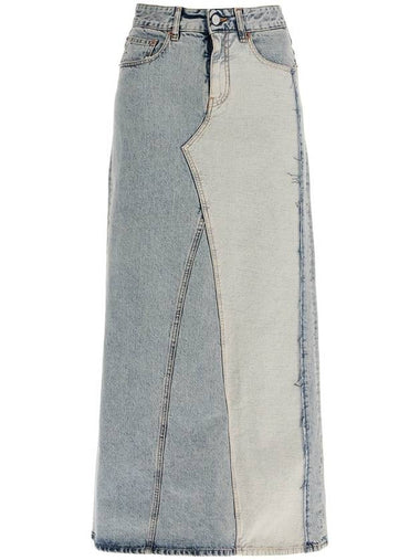 maxi denim skirt in seven - MAISON MARGIELA - BALAAN 1